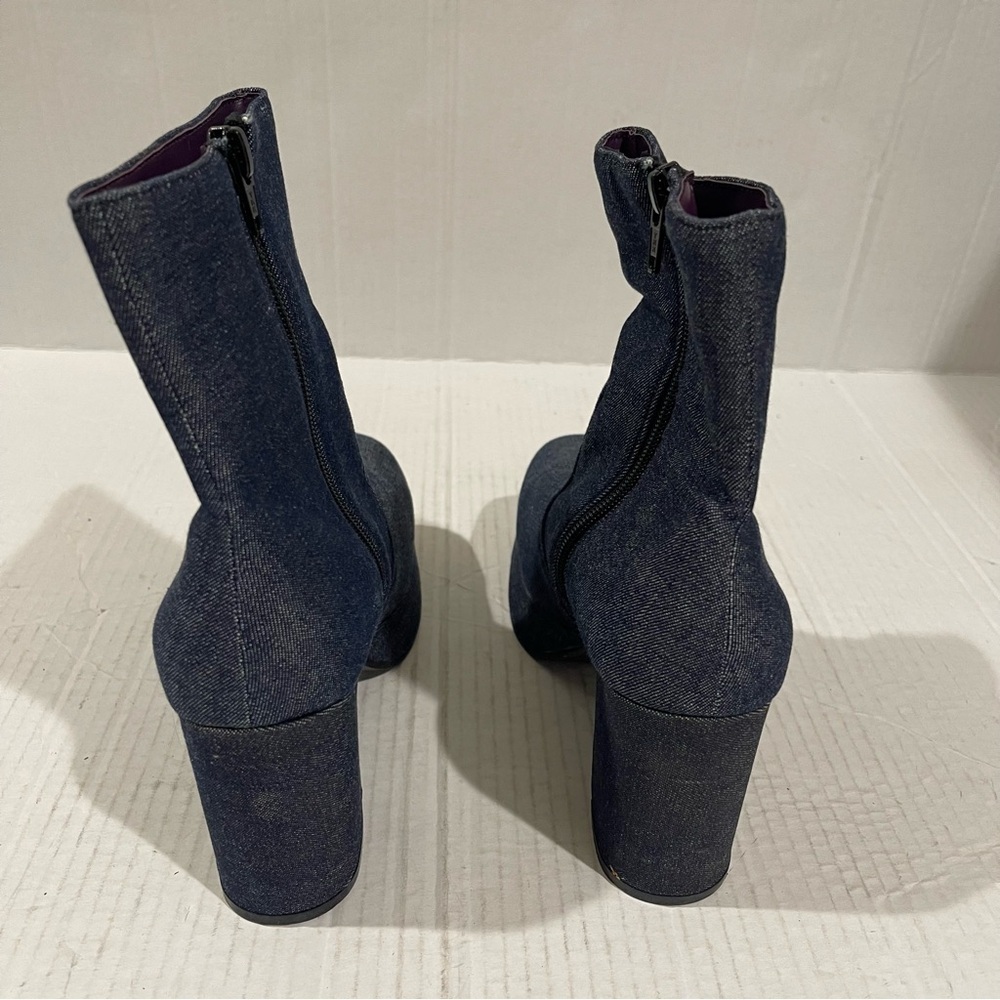 Women’s Vacation Retro Blue Denim Platform Boots Size 6.5 US! - Picture 7 of 8